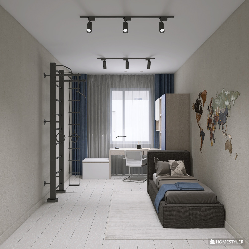 Обложка проекта: Уютная комната для школьника в современном стиле