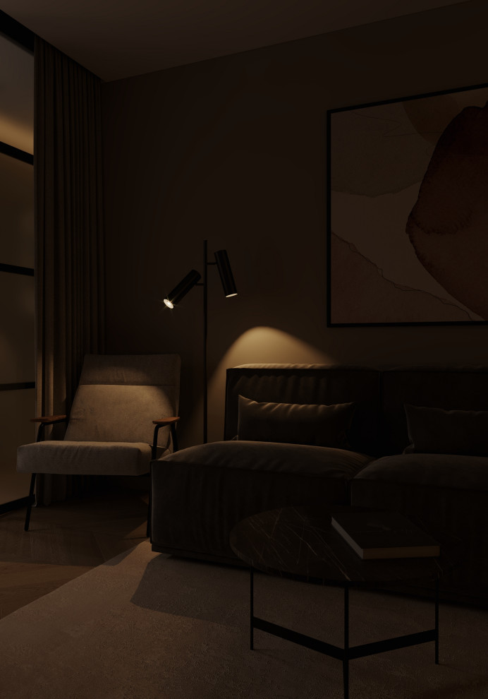 Гостиная (Трехкомнатная квартира, Пенза)