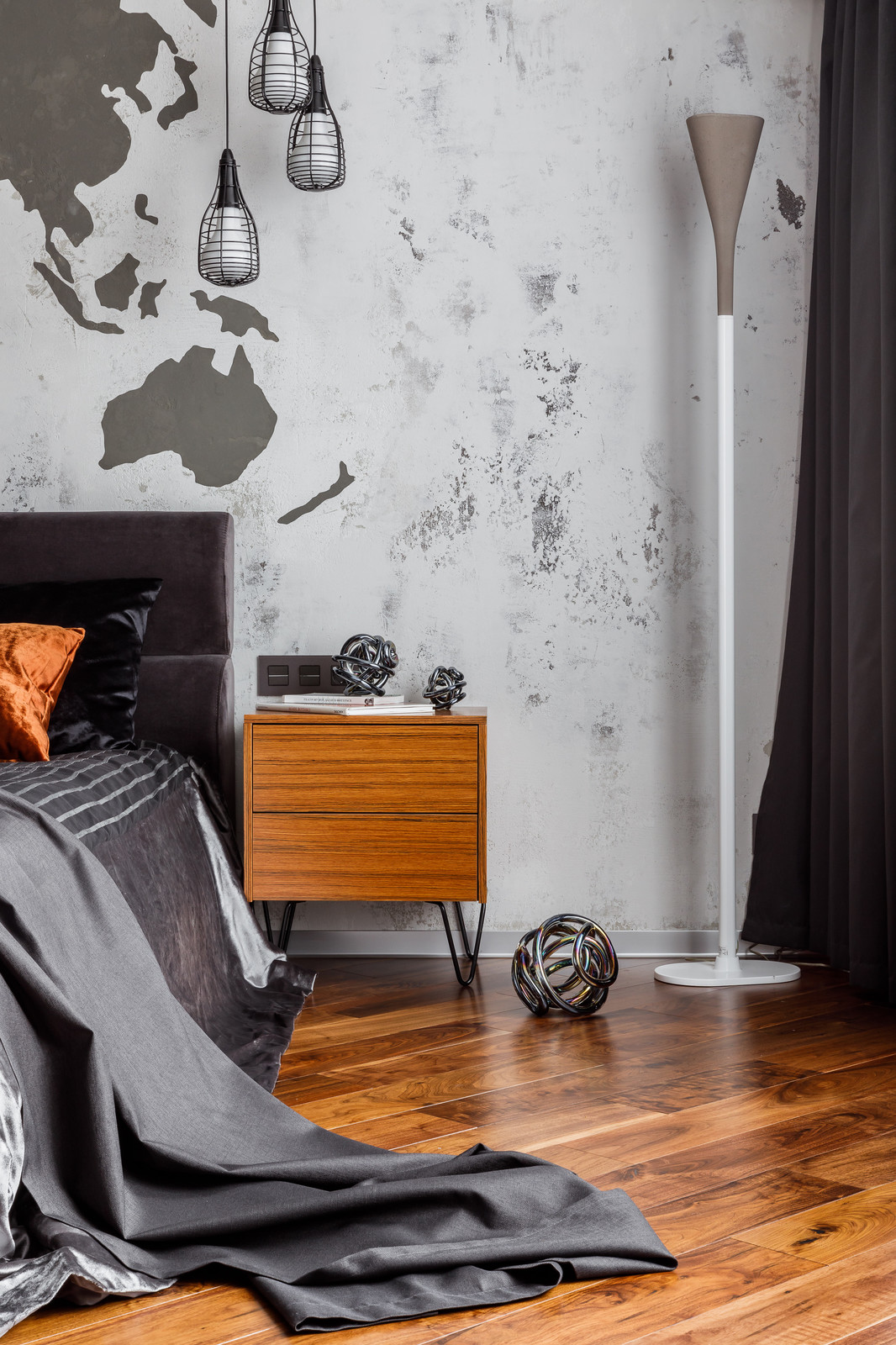 Фото спальни реализованного проекта квартиры ЖК "Центральный"