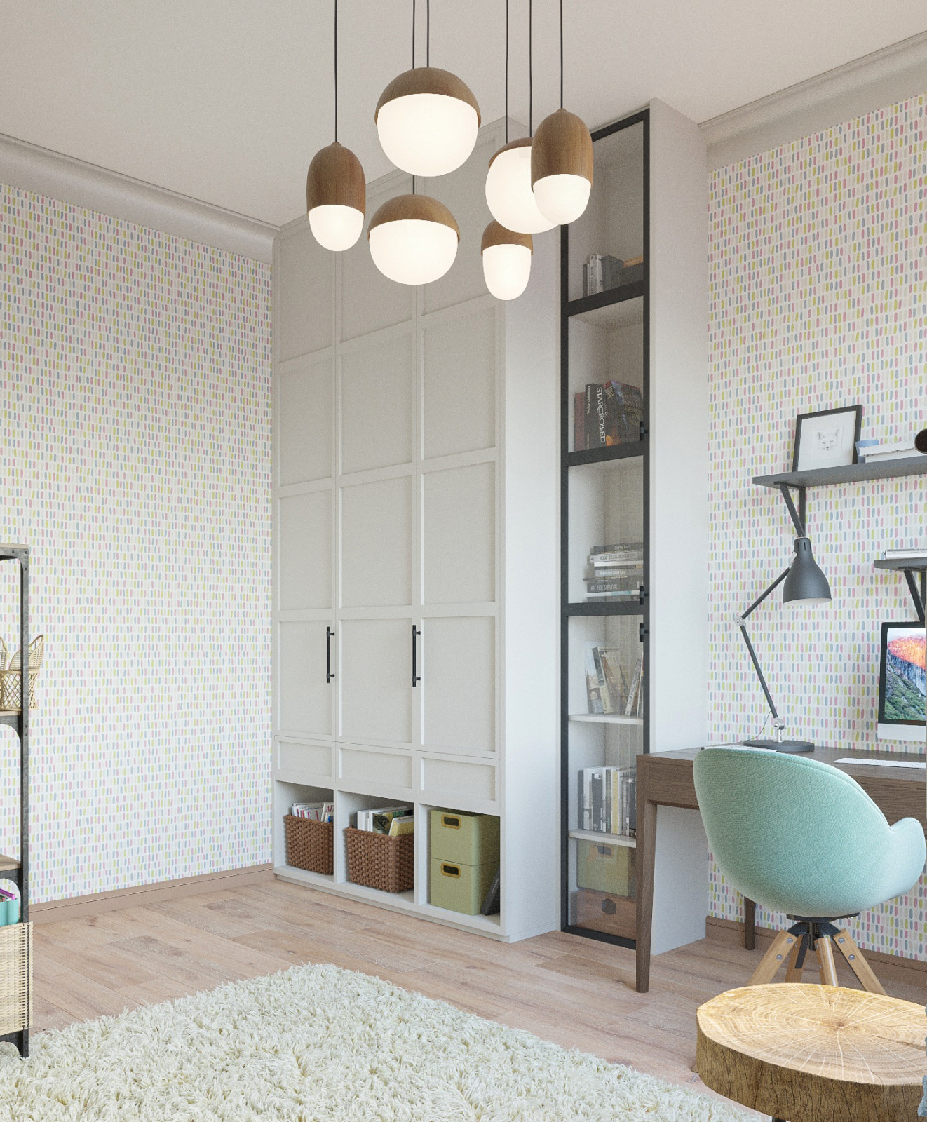 Квартира с этническими мотивами.