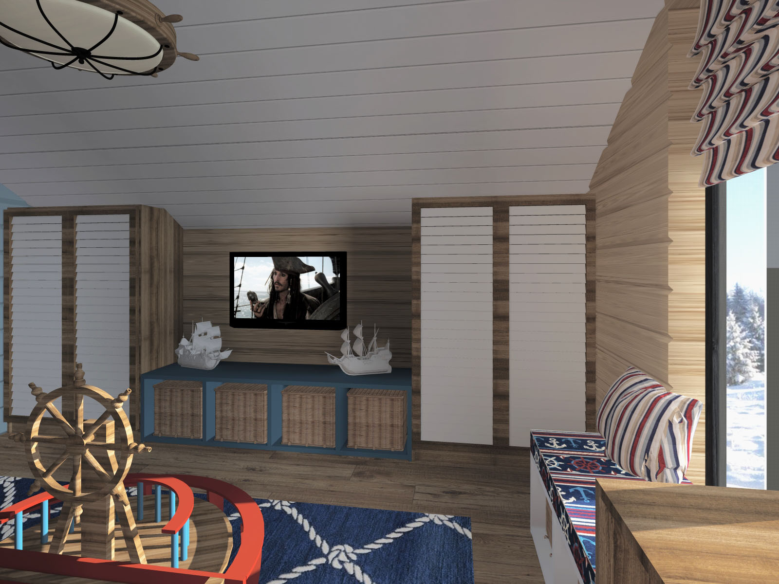 Деревянный дом в современном прочтении, 2 этаж