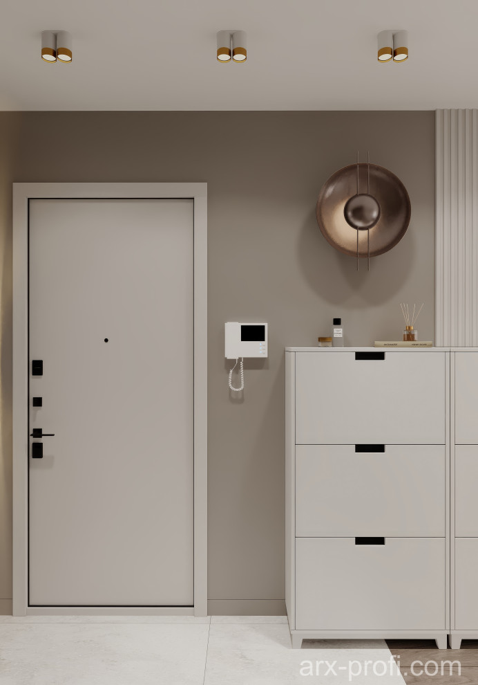 Проект интерьера квартиры 84 м2 в ЖК "Nagatino i-Land"