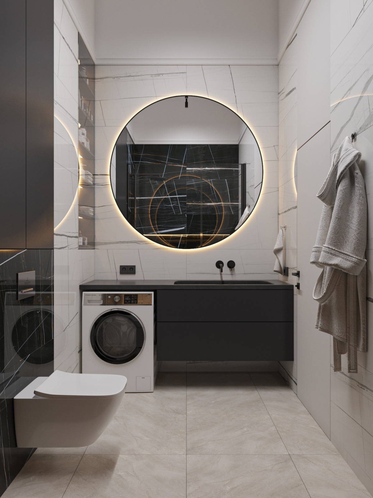 Интерьер квартиры-студии в ЖК Сосновка