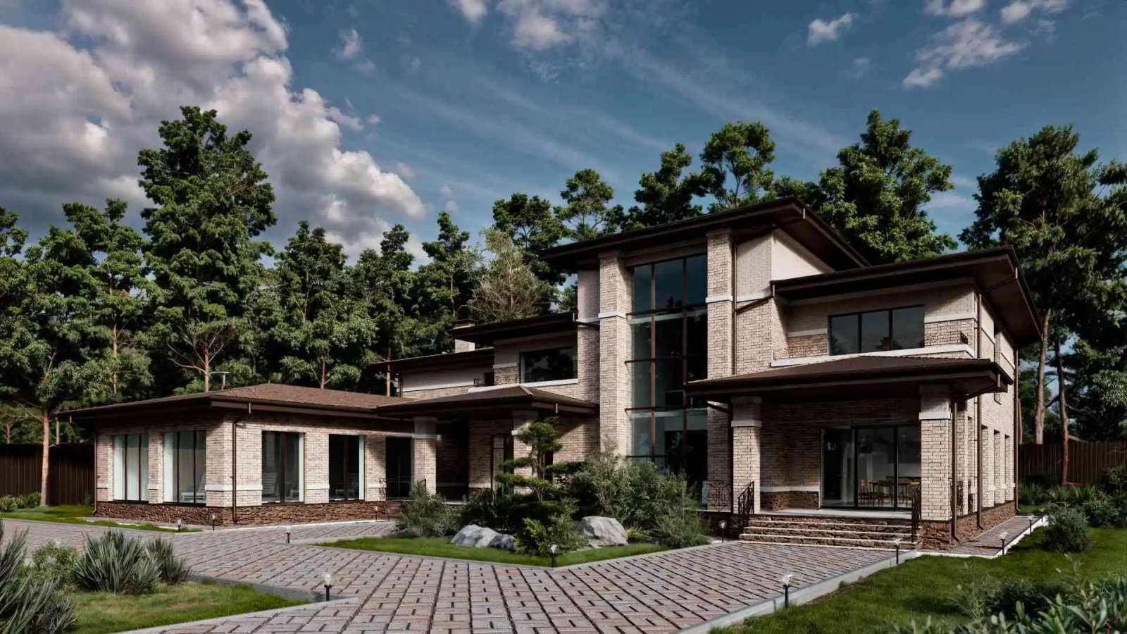 Обложка проекта: Двухэтажный дом в стиле Райта «ЗС 1000-22»