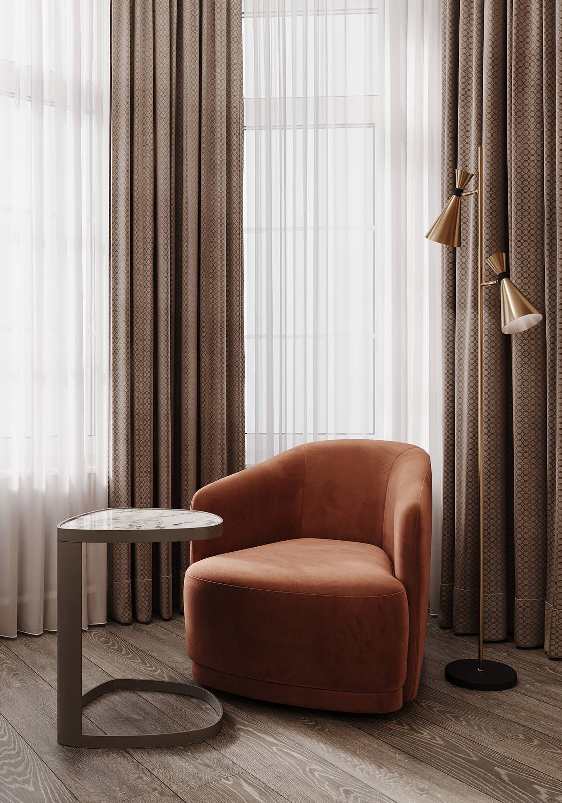 Интерьер загородного дома кардинально отличающийся от домов в округе