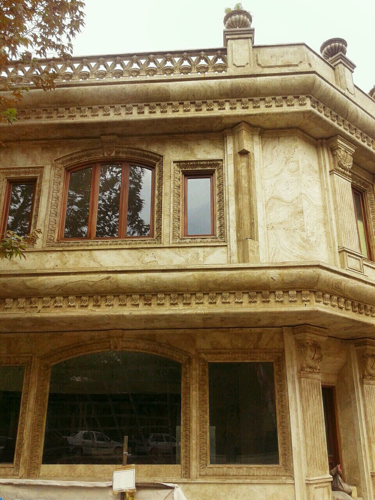 Обложка проекта: облицовка фасадов травертином из Ирана