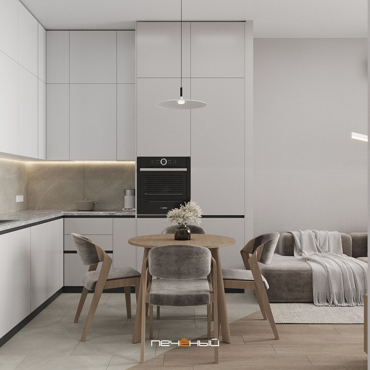 2024 Дизайн 3-комн. квартиры 81 м² в современном стиле, Москва, ЖК Twice