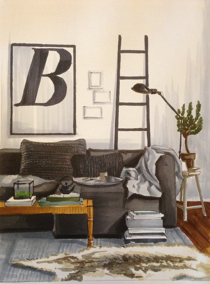 Интерьерные скетчи