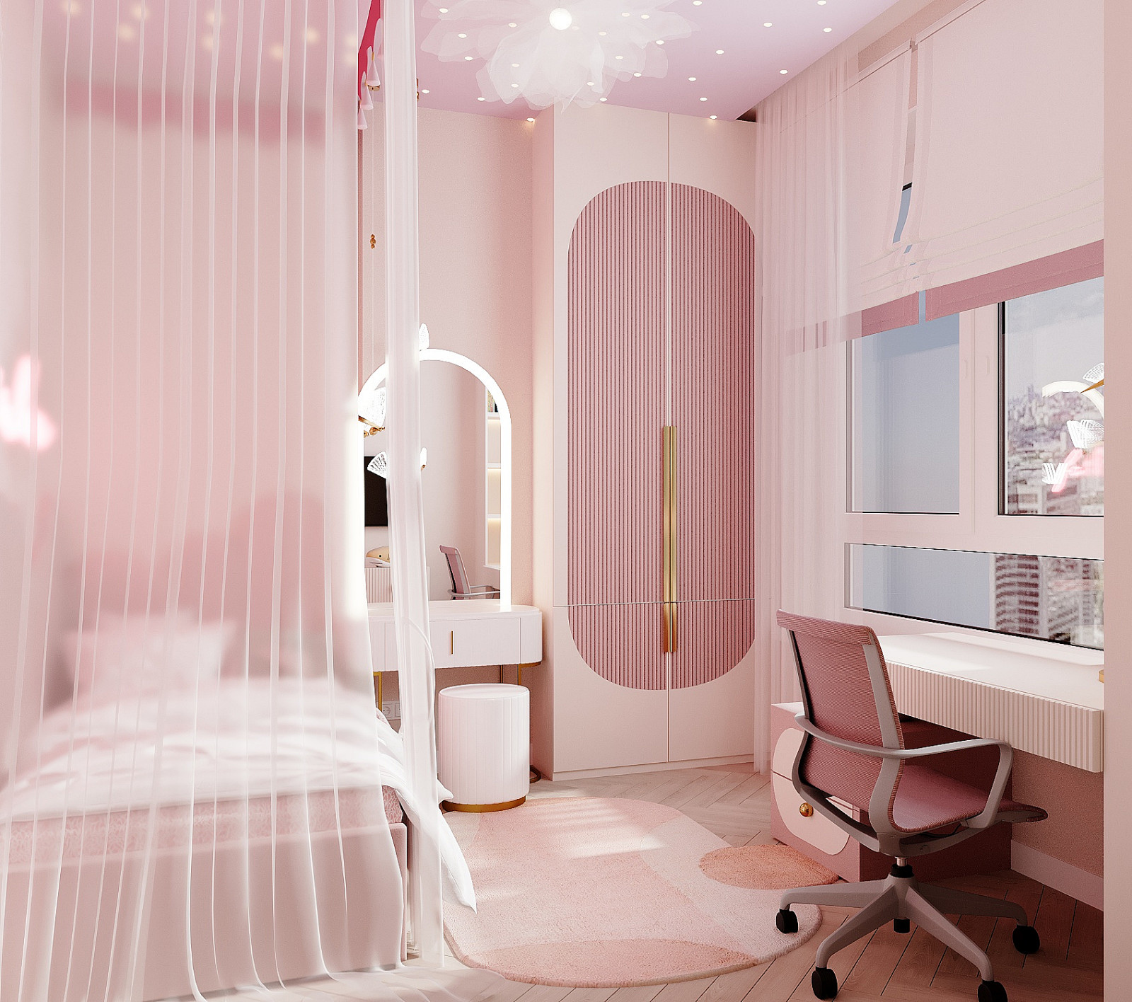 Евро-четырехкомнатная квартира в стиле минимализм для семьи из четырех человек
