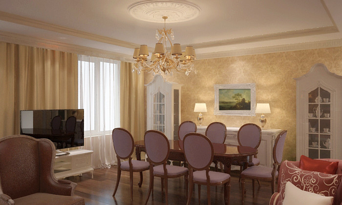 Дизайн проект интерьеров 3 к.квартиры