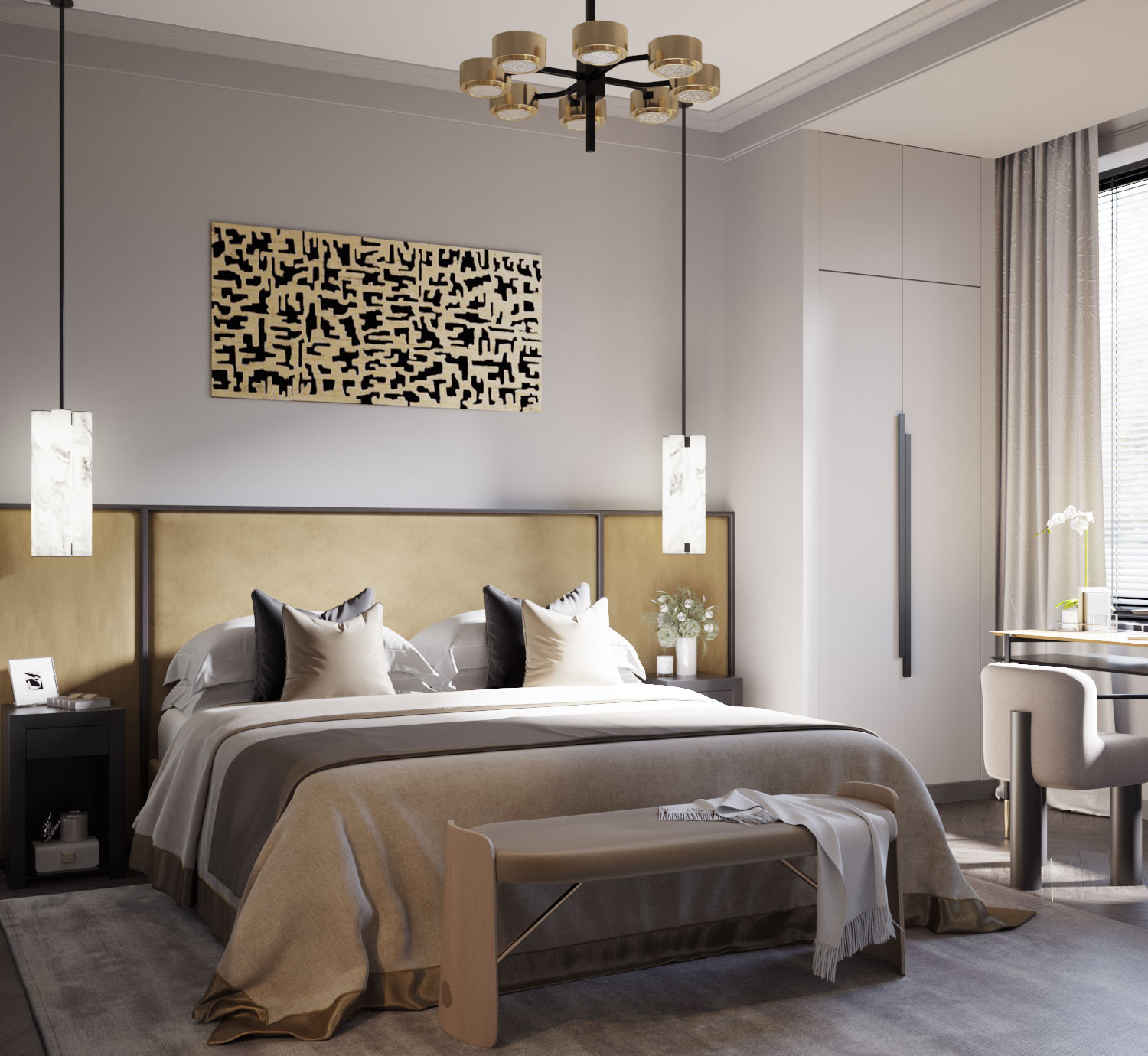 Современный интерьер с элементами скандинавского дизайна