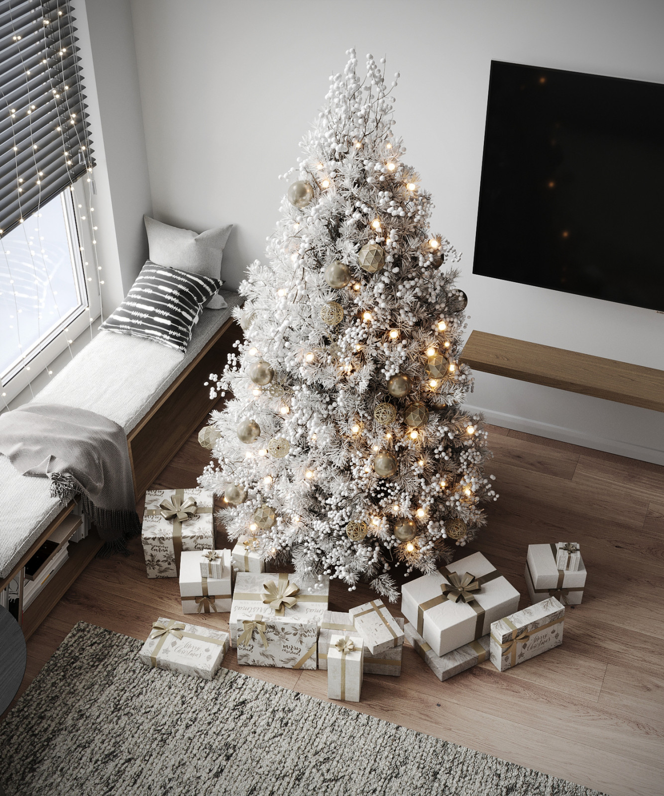 Новогодняя ёлка в интерьере