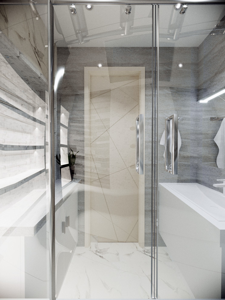 Дизайн 3-х комнатной квартиры в современном стиле для семьи с двумя детьми.