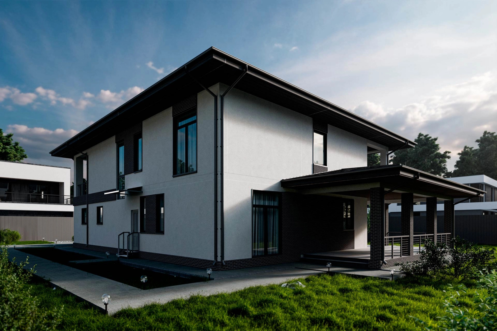 Двухэтажный дом в стиле Райта «ЗС 557-21-2»