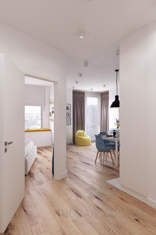 Дизайн-проект студии 45 кв.м в ЖК «Новая звезда»