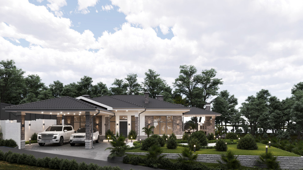 Обложка проекта: Одноэтажный дом на 130 кв.м.