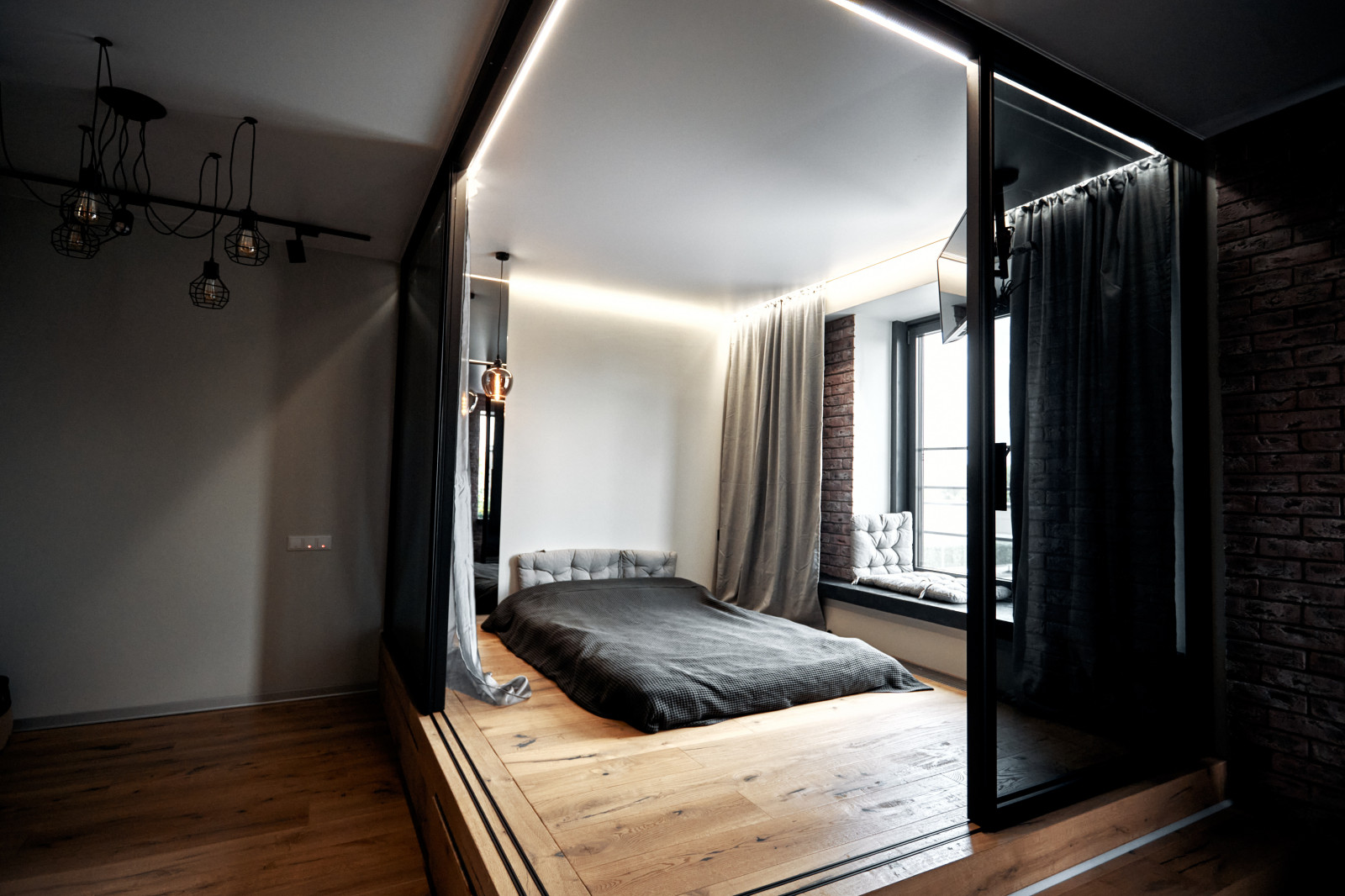 Угловая интерьерная перегородка raumplus