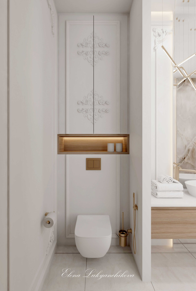 Интерьер ванной комнаты ЖК Grand View, Петровский проспект, Санкт-Петербург