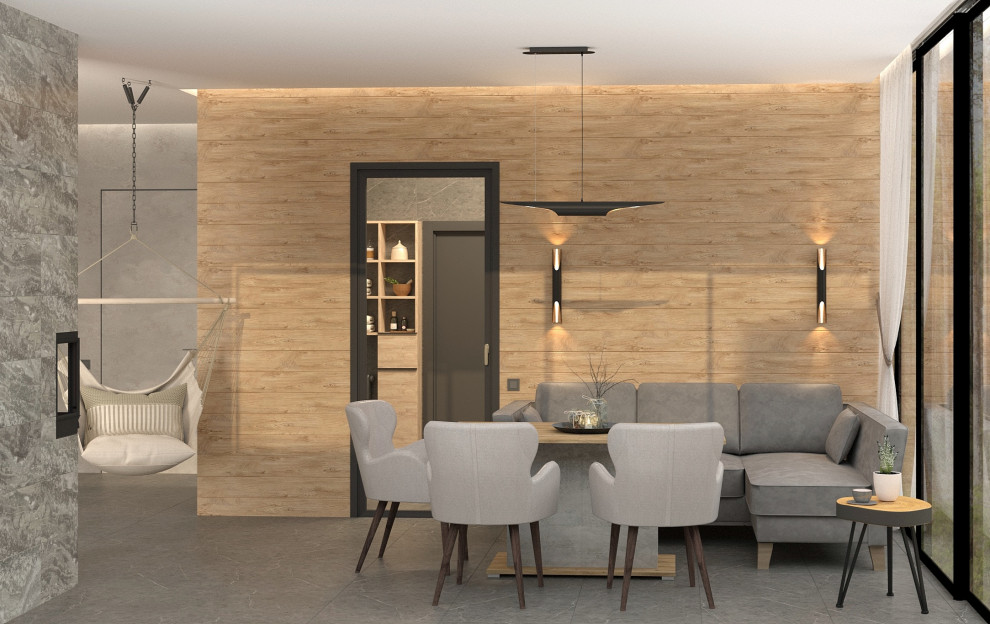 Дом с верандой и баней