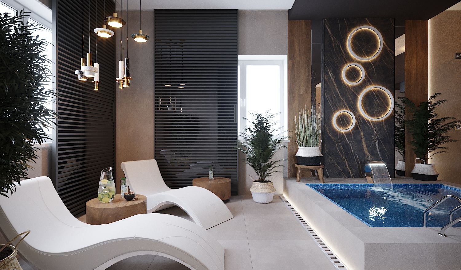 Интерьер SPA зоны в доме