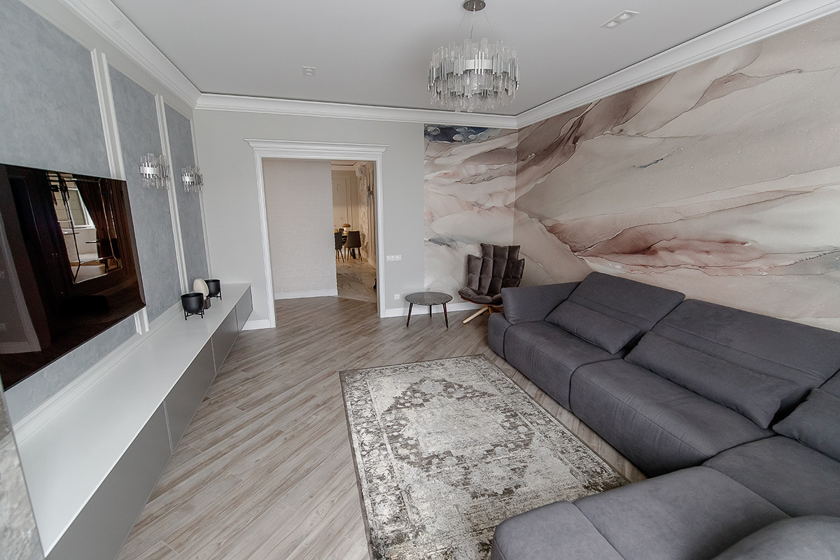 Реализация гостиной в стиле "Современная классика"