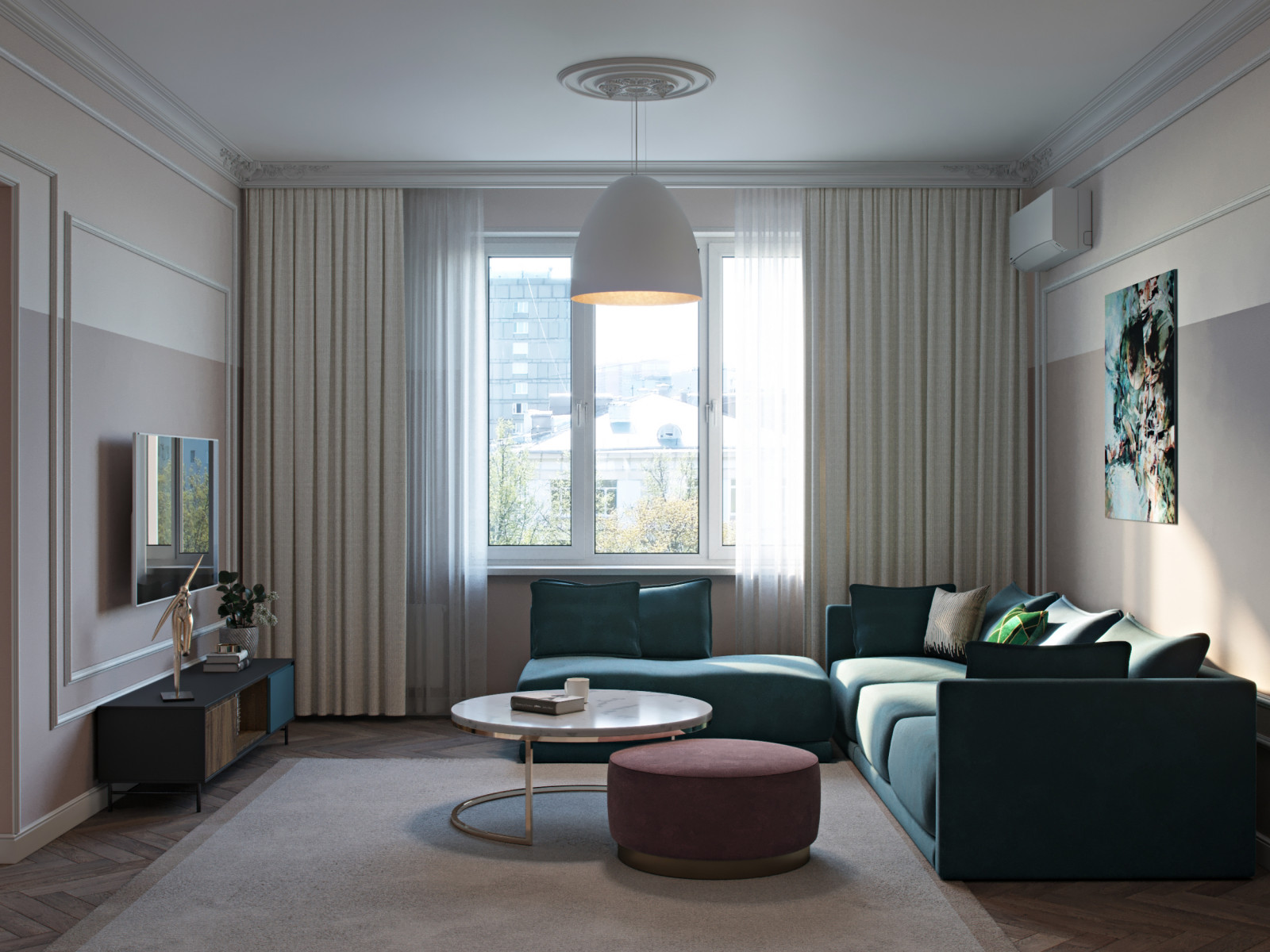 Проект трехкомнатной квартиры для дамы с собачкой.