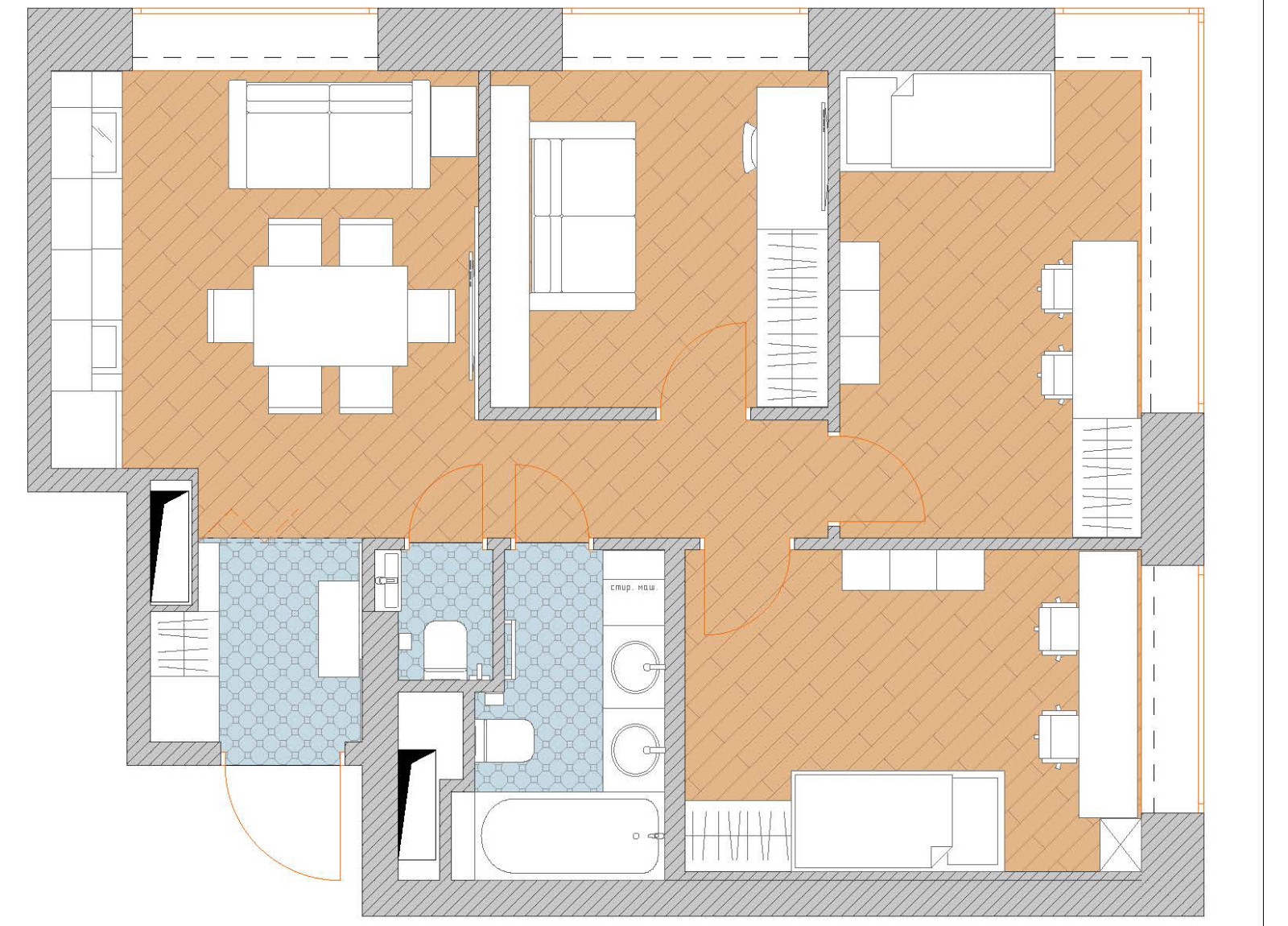 Обложка проекта: Квартира в Москве ЖК Level Амурская