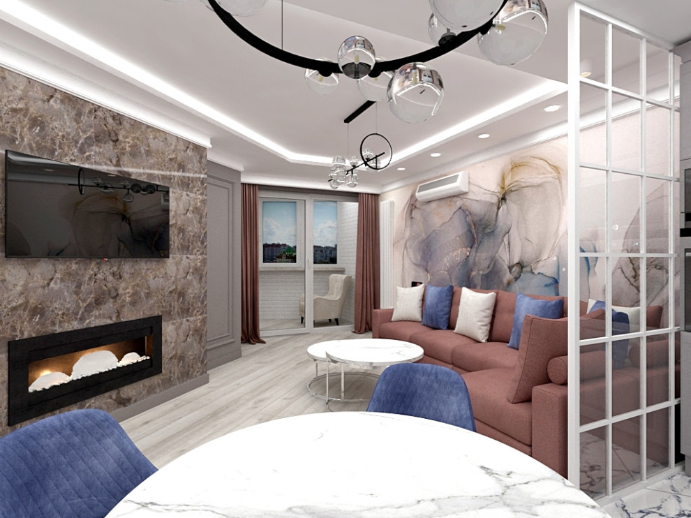 Современная классика в двухкомнатной квартире