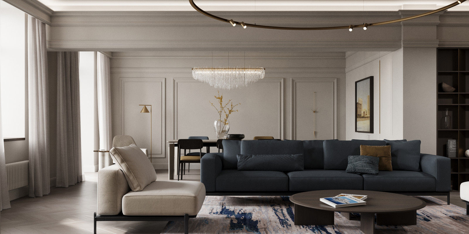 Обложка проекта: Квартира 120м2 на Фрунзенской Набережной