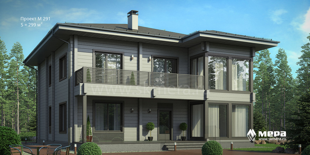 Современные дома из клееного бруса