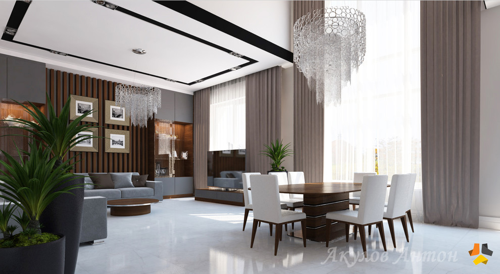 Дизайн-проект интерьера коттеджа 250 кв.м.