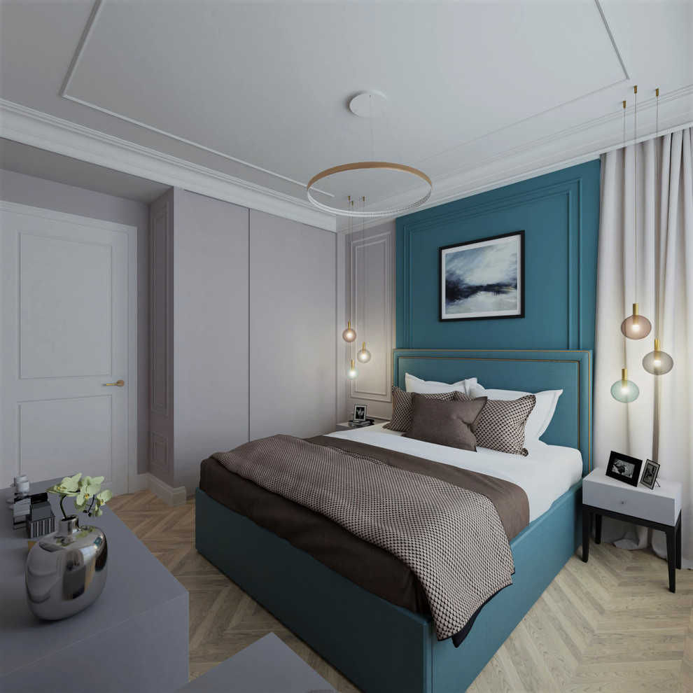 Квартира с французким акцентом в ЖК Ривер Парк. Спальня.
