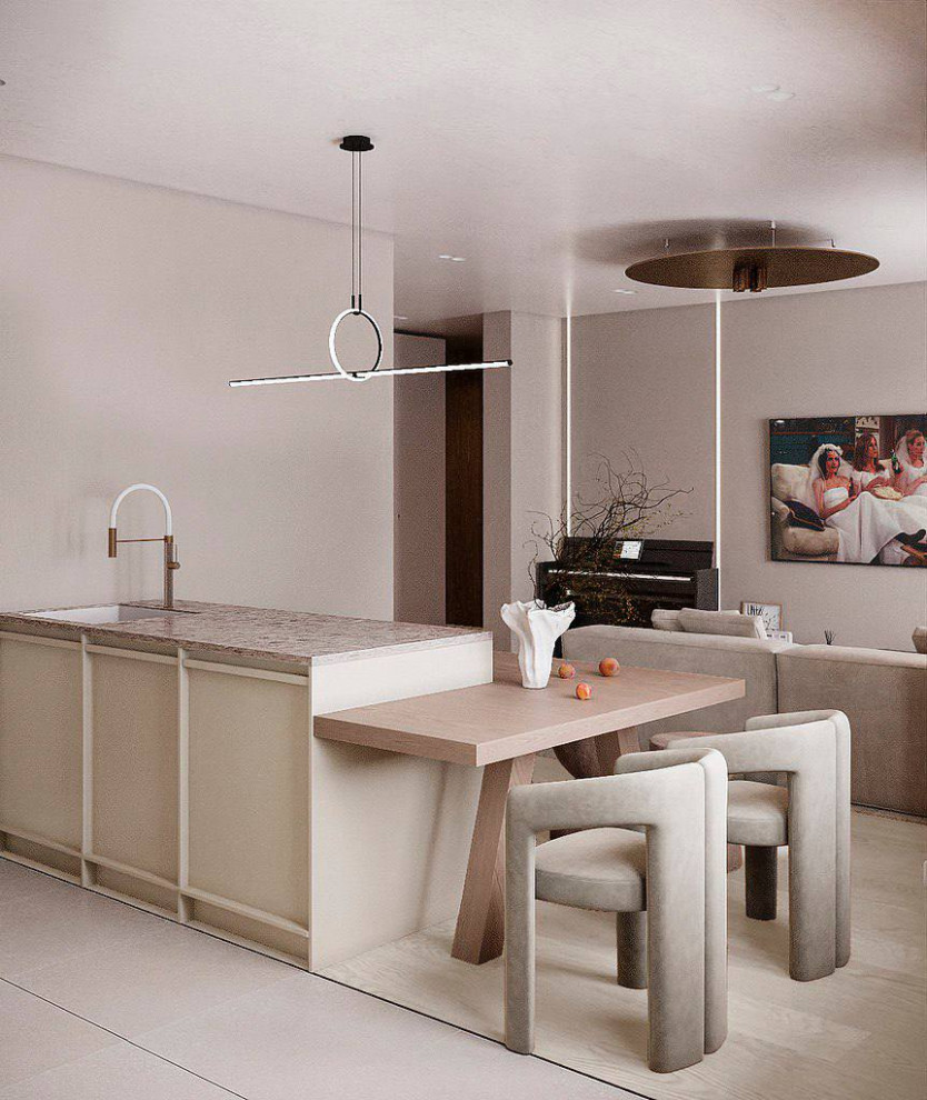 Минималистичная квартира в стиле джапанди, 100 м2