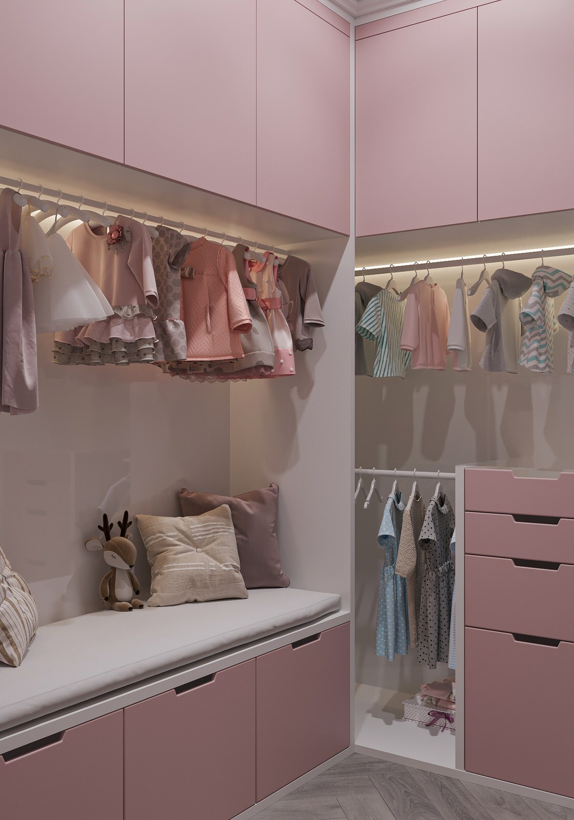 Гардеробная комната девочки