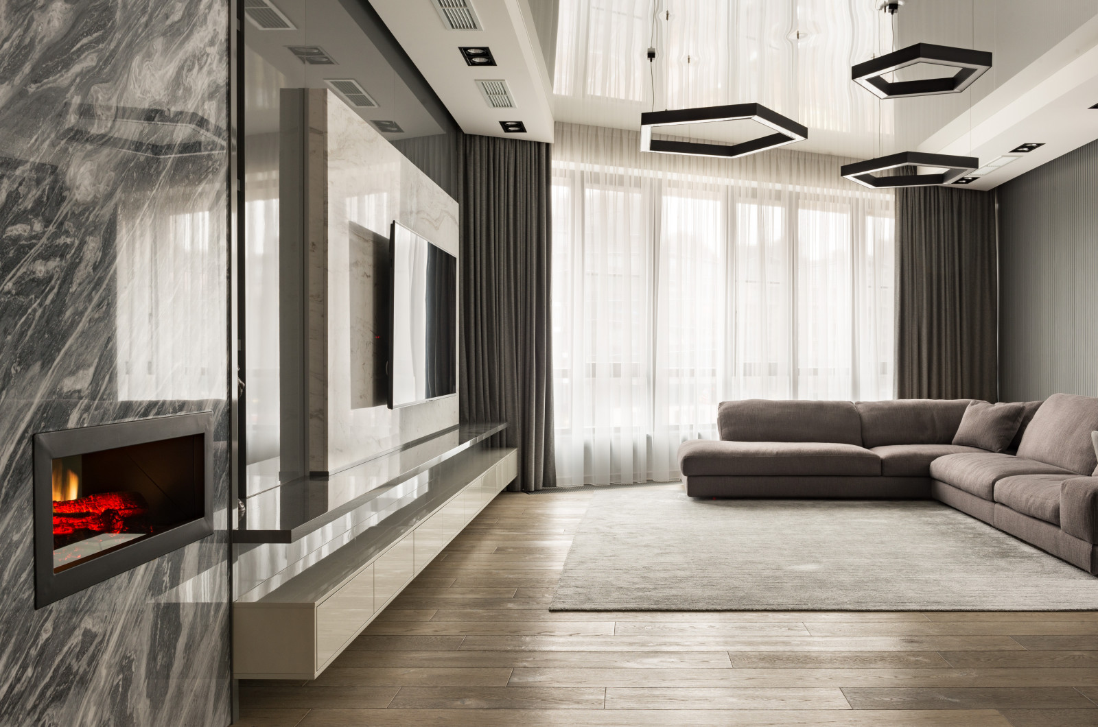 Интерьеры апартаментов в ЖК "Олимпийская РИВЬЕРА Новогорск"