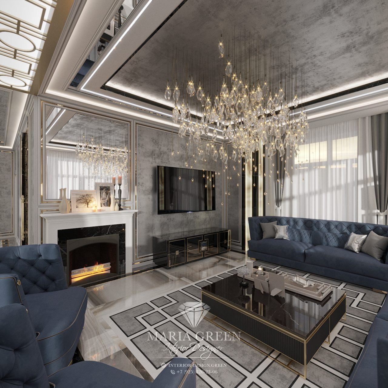 Art Deco House Design with Indoor Pool