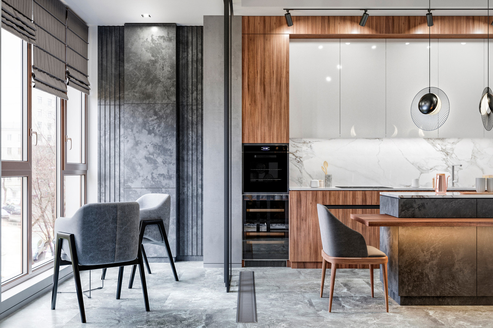 Стильный дизайн квартиры ЖК Редсайд