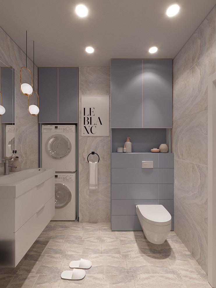 Обложка проекта: Ванная комната в голубых тонах