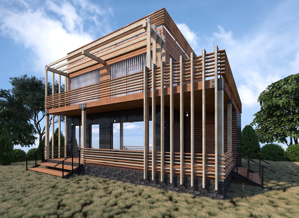 Обложка проекта: Фасадные решения в КП Рощино Санкт Петербург