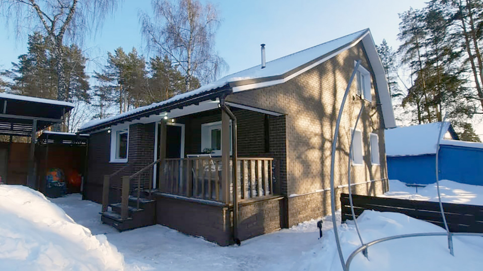 Фасады домов с материалами Docke