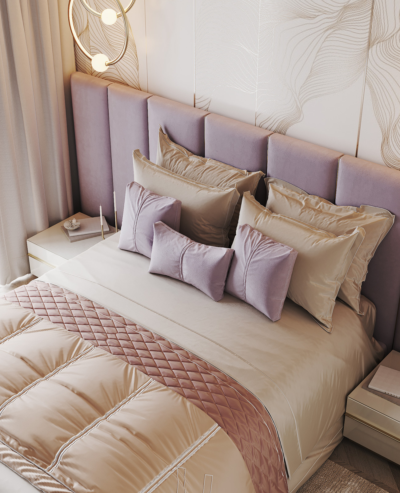 Спальня в нежных тонах