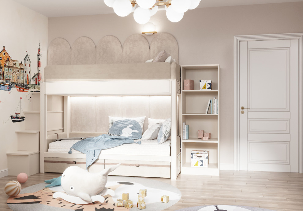 "Пудровые оттенки". Квартира 97 кв.м, ЖК "Левобережный"