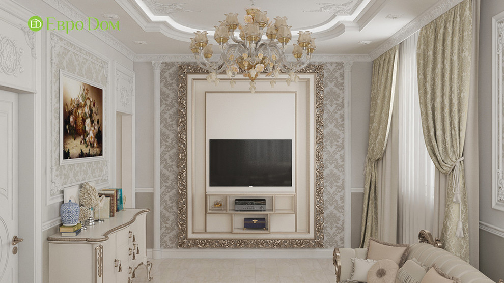 Дизайн трехкомнатной квартиры 120 кв. м в классическом стиле. Фото проекта