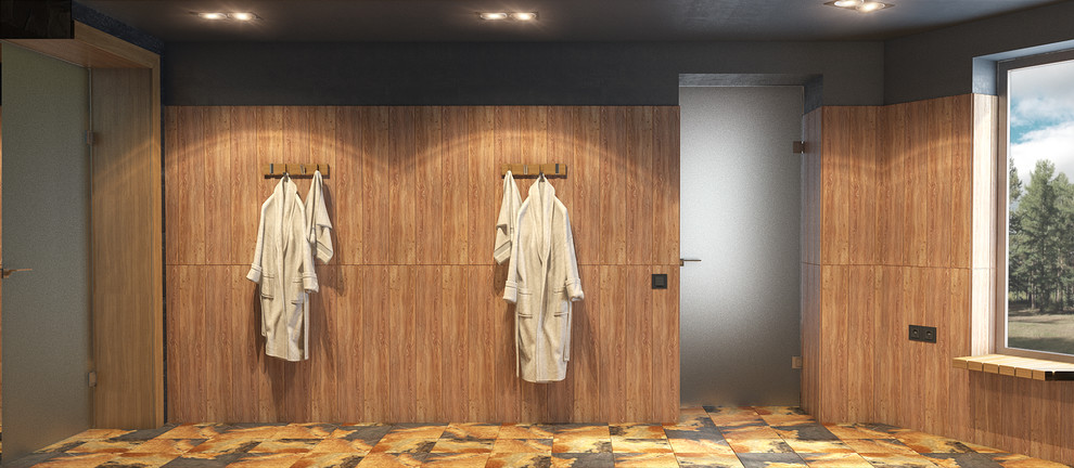 Баня со стеклянной крышей