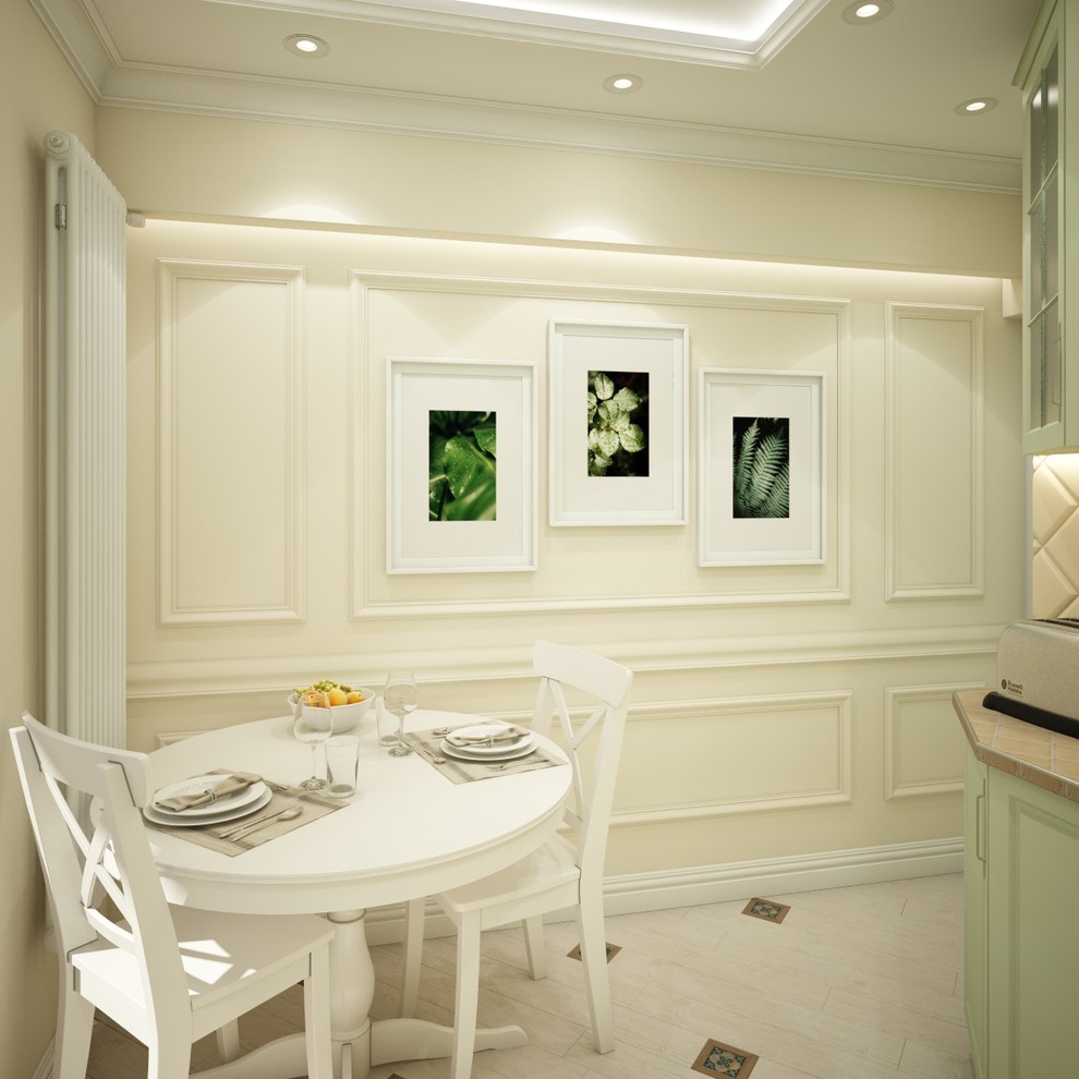 Бюджетный проект двухкомнатной квартиры в стиле неоклассика