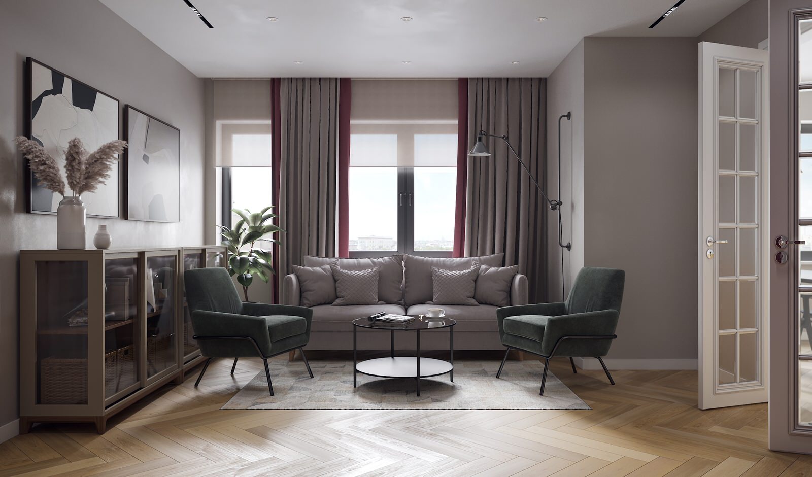 Обложка проекта: 3х-комнатная квартира, 91 кв.м.