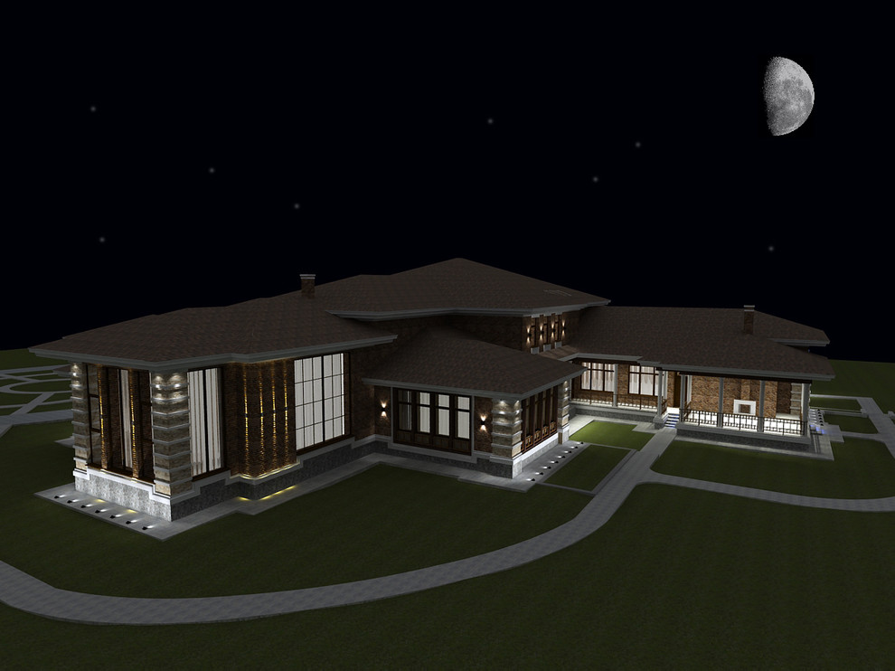 Освещение загородного комплекса