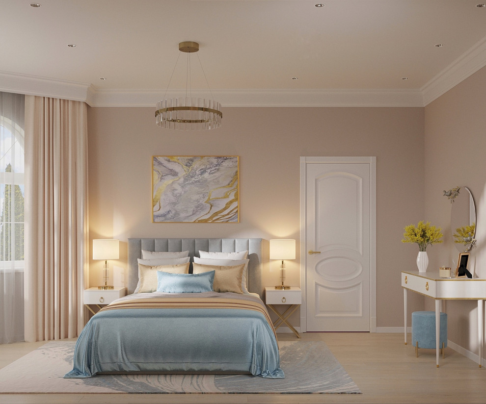 Спальня неоклассика с элементами арт-деко