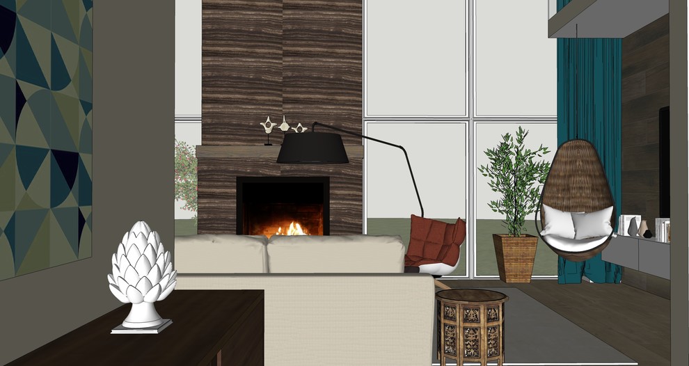 Современный дом с камином в Кольцово