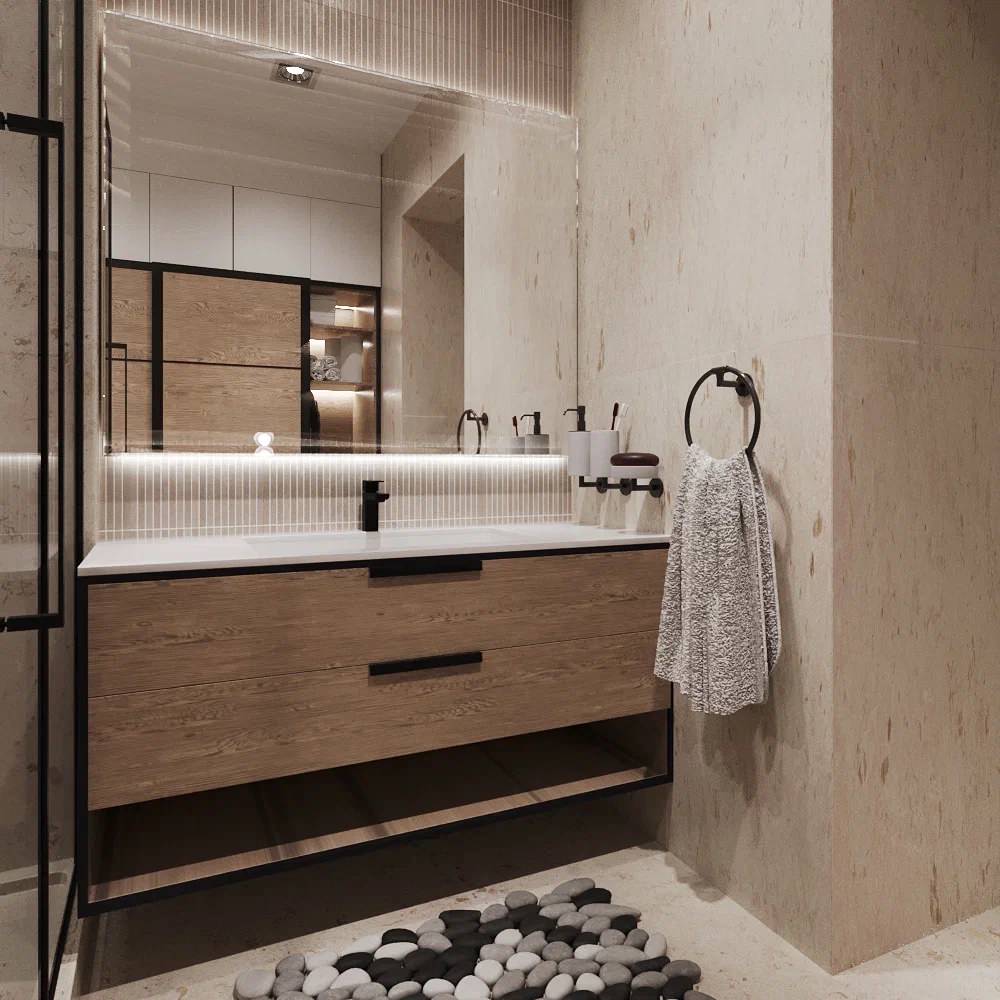 Обложка проекта: Квартира в загородном комплексе 67 кв.м.